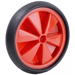 SR 1104 - Литое колесо, пласт. обод, симм. ступица, втулка скольж. (150 мм, ось 10 мм)