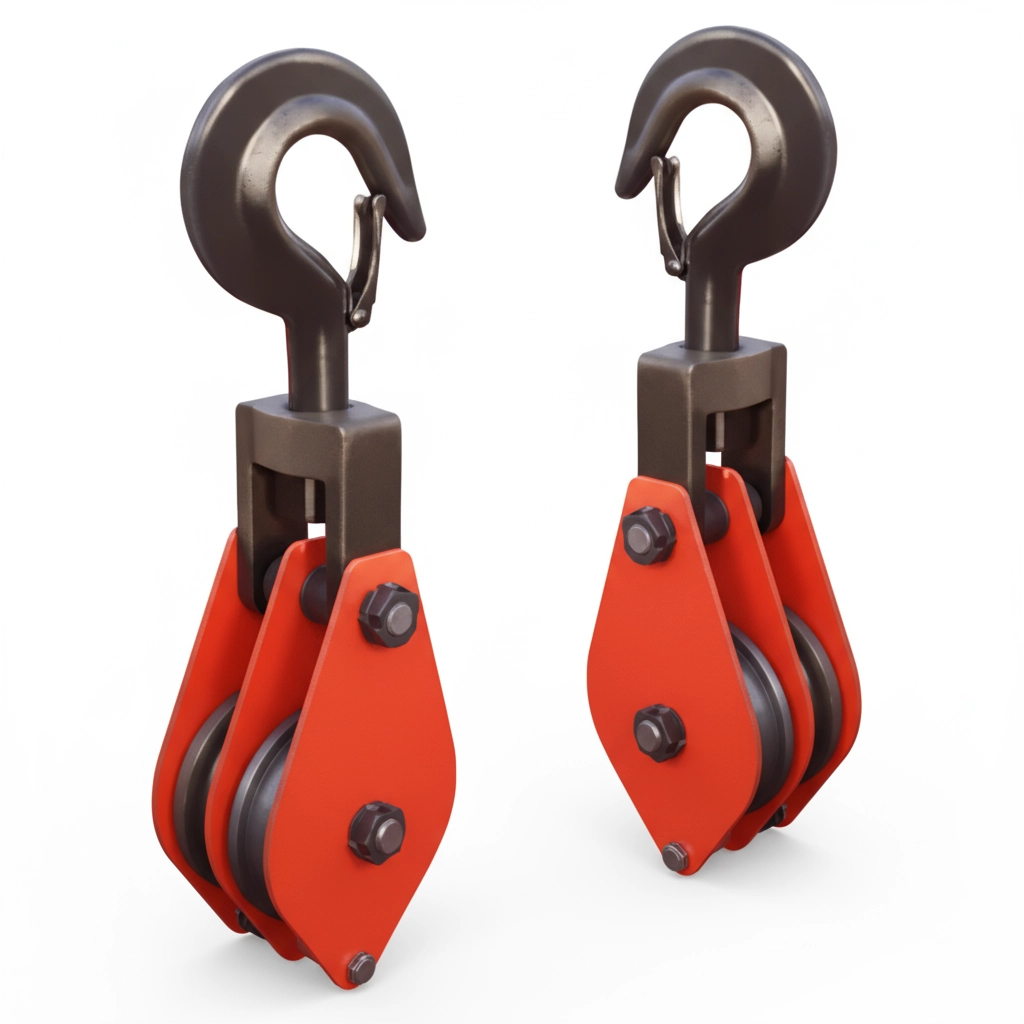 Блок монтажный двухрольный с крюком 5 т 2 ролика