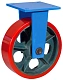 FHpo63 - Сверхбольшегрузное полиуретановое колесо 150 мм, 850 кг (площадка, неповоротн., шарикоподш.)